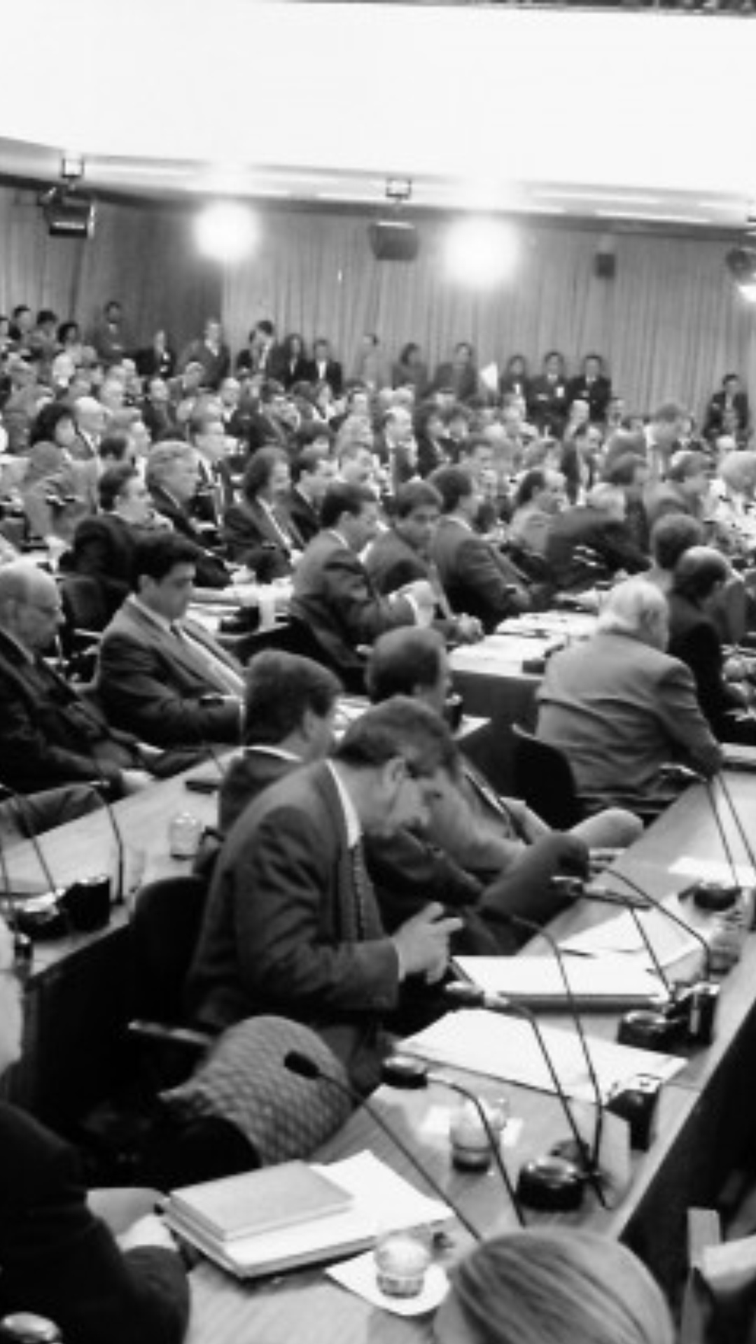 Los constituyentes de 1994, en el recinto, escuchando propuestas.
